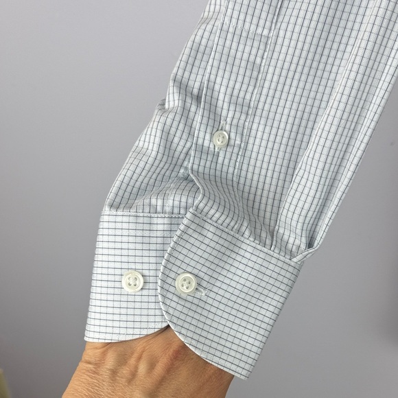 Grafton 100% Cotton Men's Gray Patterned Dress Shirt Size 16.5 - Picture 6 of 10